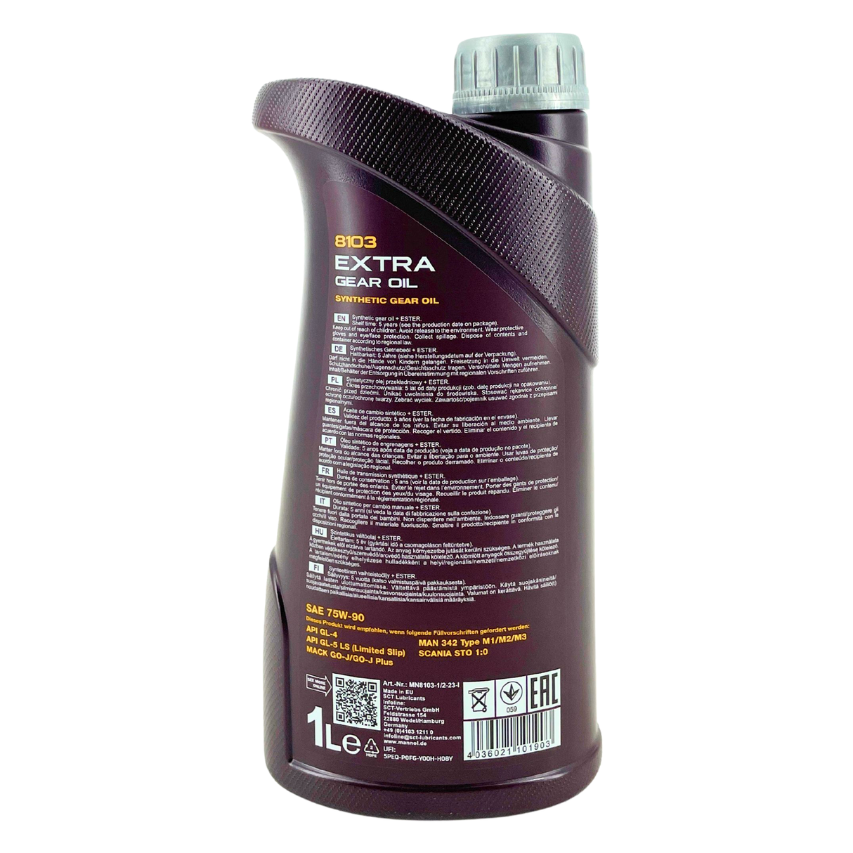 Mannol Extra Gear Oil Getriebeöl 75W-90 GL-4/GL-5 LS 1 Liter