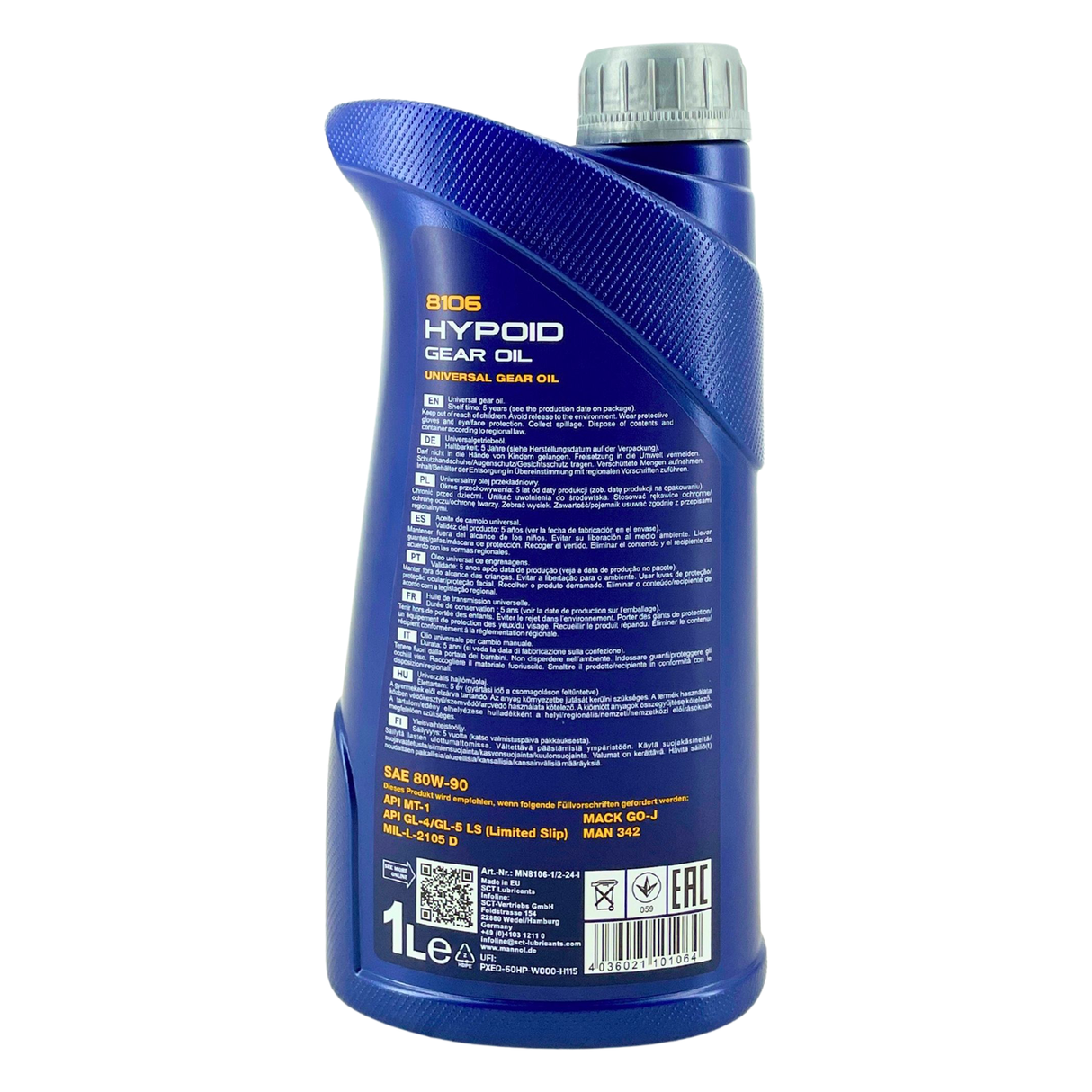 Mannol Hypoid Gear Oil Getriebeöl 80W-90 GL-4/GL-5 LS 1 Liter