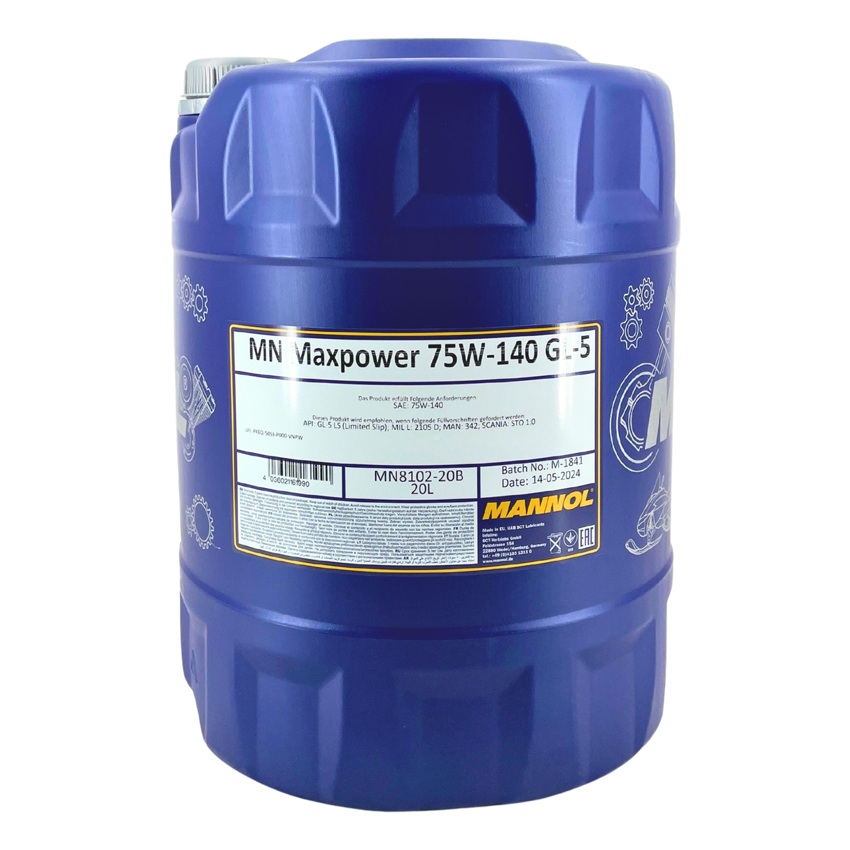 Mannol Maxpower 4x4 75W-140 GL-5 LS 20 Liter