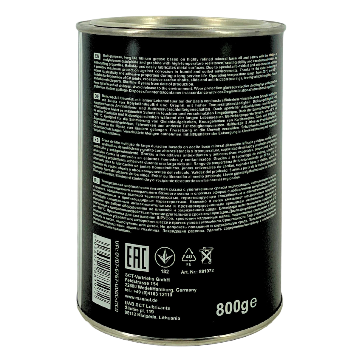 Mannol Universal Multi-MoS2 Grease EP2 Ester Universalfett 800 Gramm