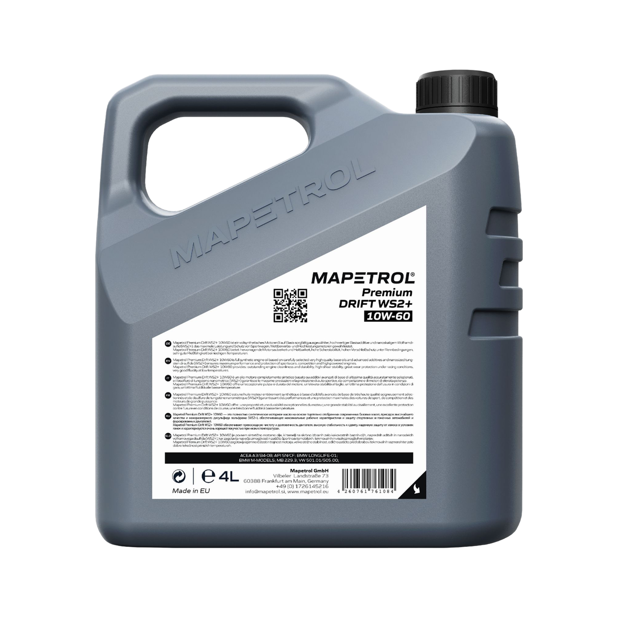 Mapetrol Premium Drift WS2+ 10W-60 4 Liter