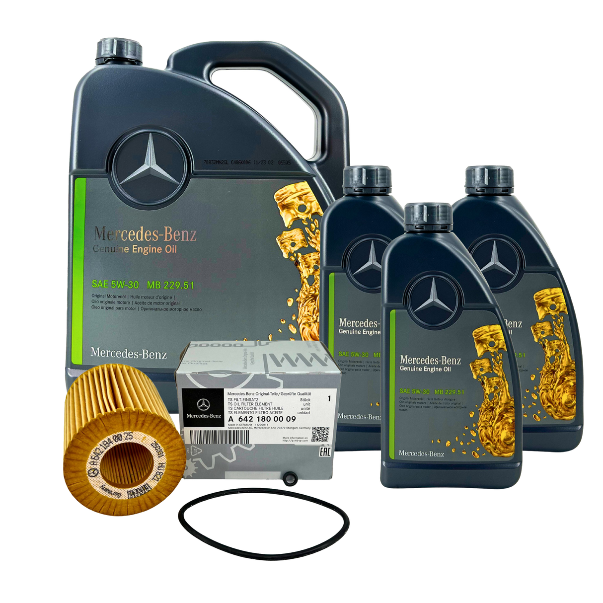 8 Liter ORIGINAL Mercedes-Benz ÖL Motoröl 5W30 MB 229.51 + Ölfilter 6421800009