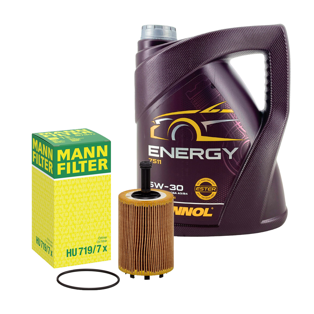 MANN ÖLFILTER + 5L 5W30 MOTORÖL SEAT SKODA AUDI A3 VW GOLF 4 5 6 BORA TDI