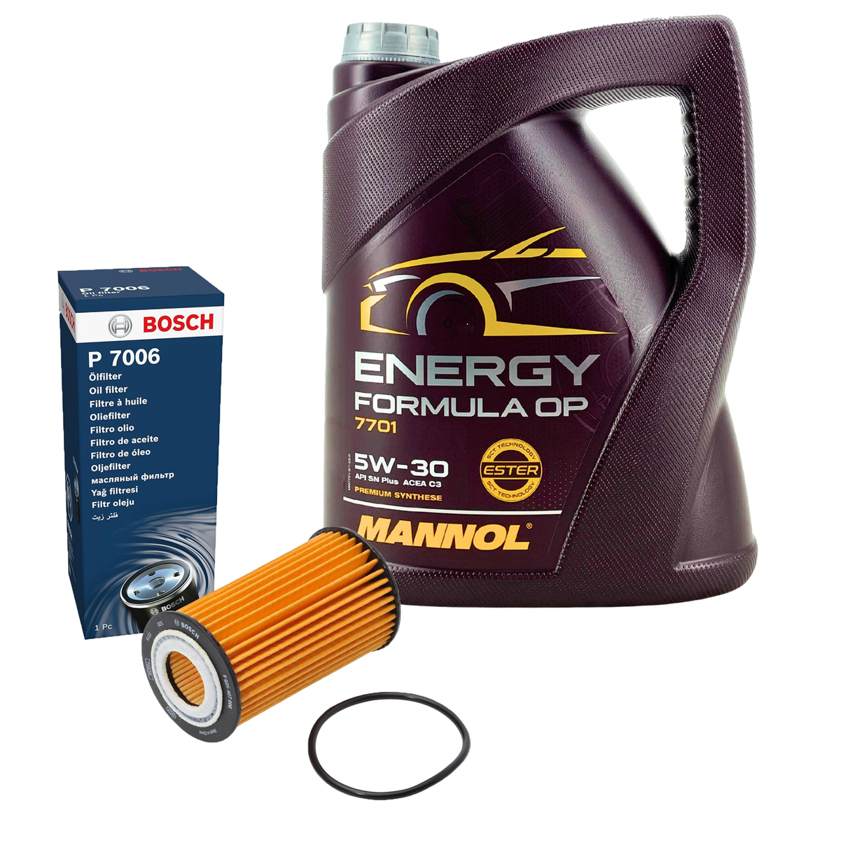 BOSCH ÖLFILTER + 4L 5W-30 MANNOL O.E.M MOTORÖL für OPEL CHEVROLET 5W30 GM DEXOS2