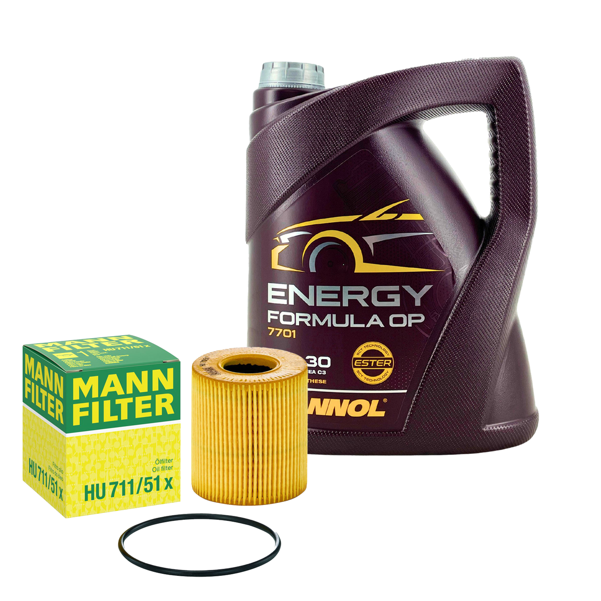 MANN ÖLFILTER + 5L 5W30 MOTORÖL CITROËN BERLINGO C2 C3 C4 PEUGEOT 206 307 308