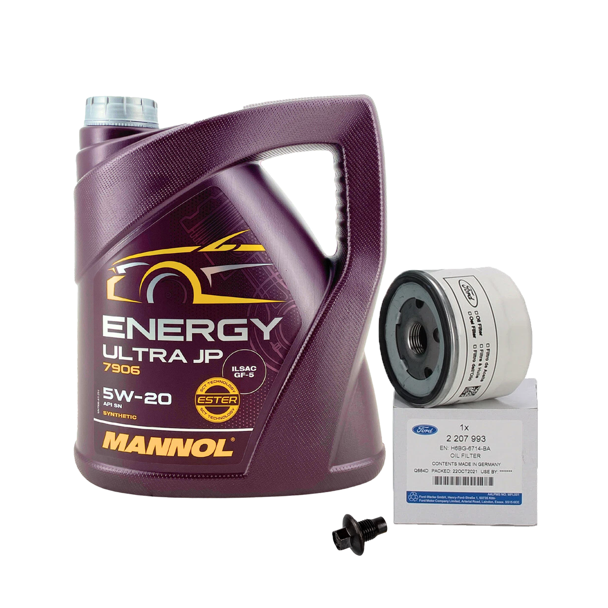 5L Mannol Energy Ultra JP 5W20 + Ölfilter Schraube FOCUS 4 1.0 EcoBoost