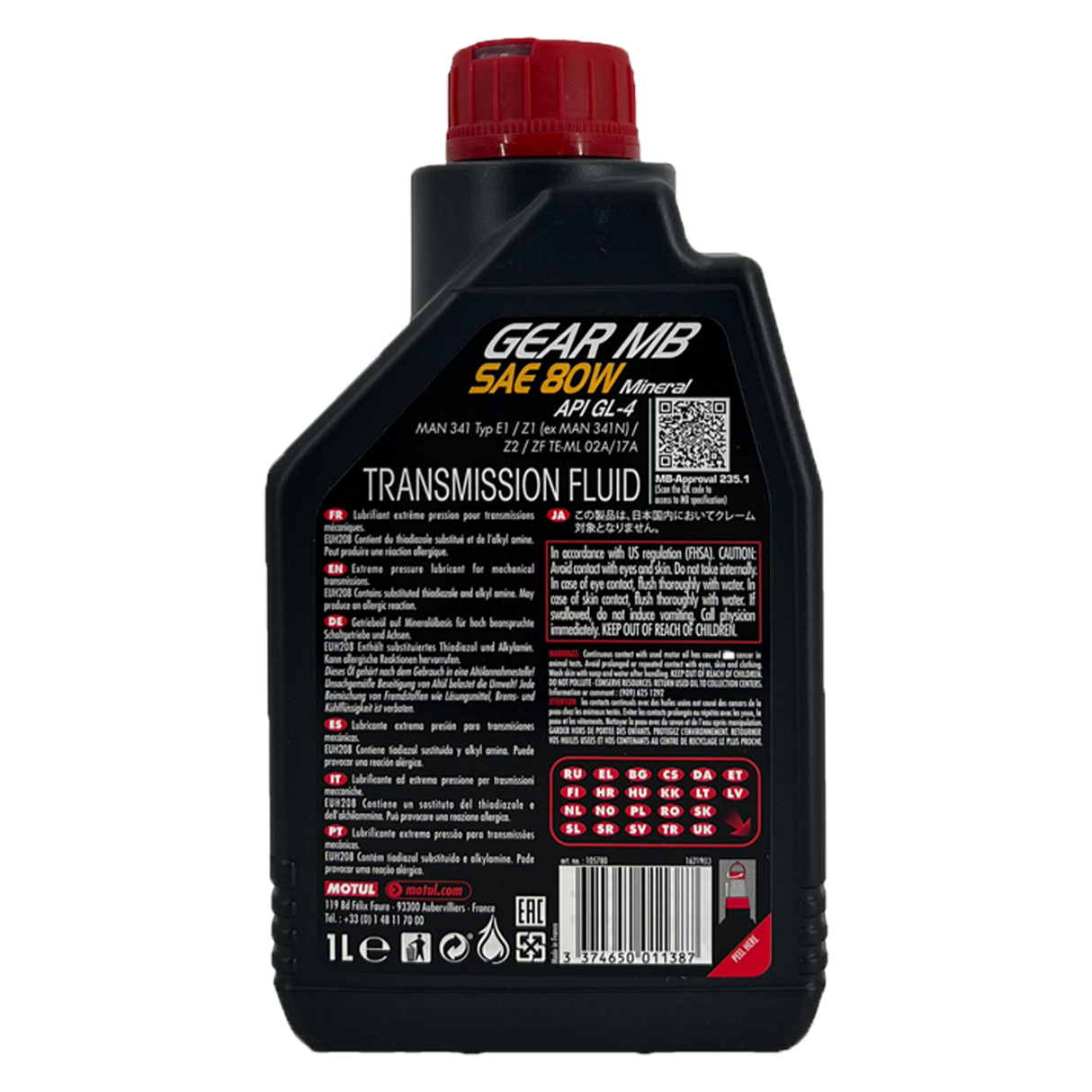 Motul Gear MB SAE 80W 1 Liter