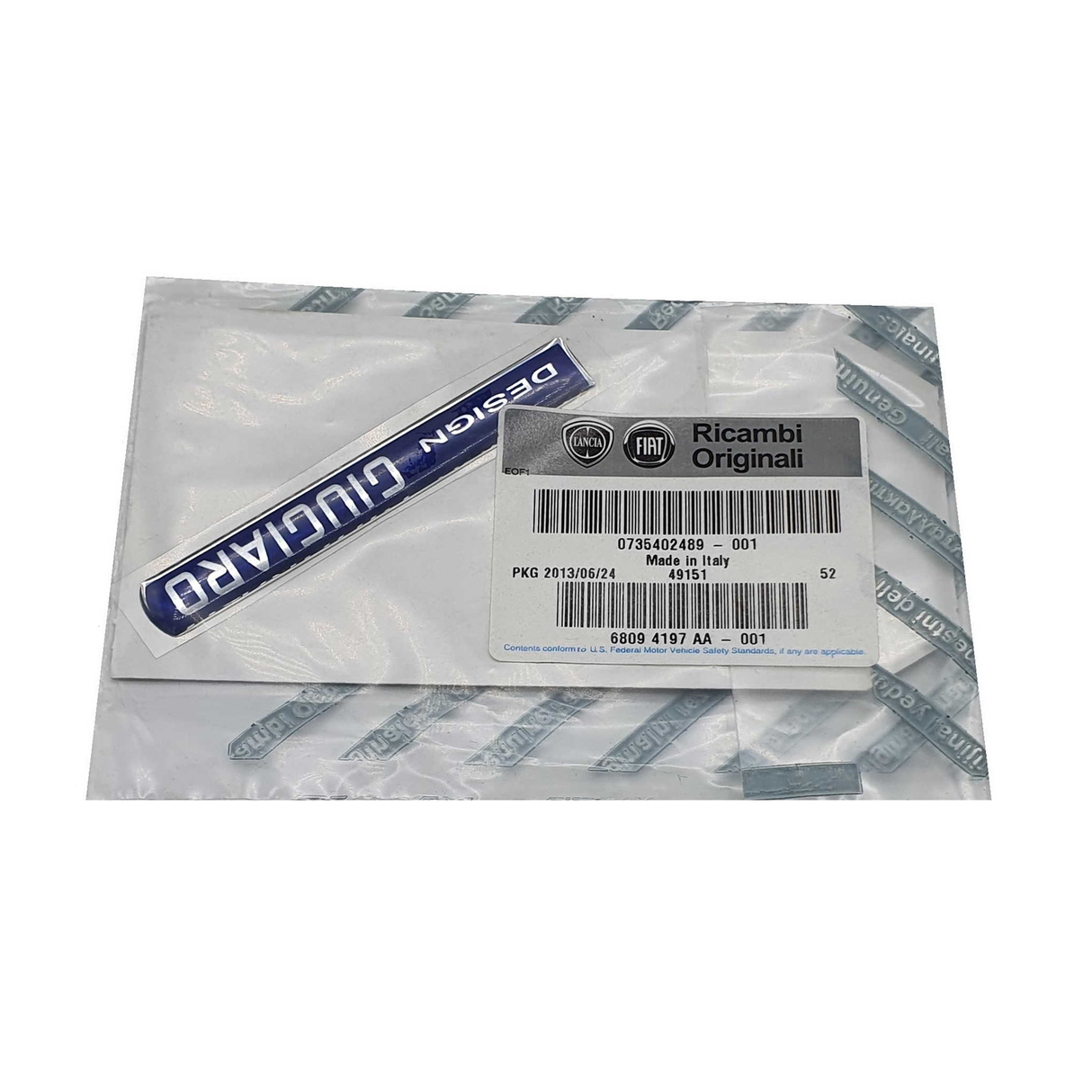 Original Fiat Schriftzug 735402489 Design Giugiaro Kotflügel Alfa Romeo Lancia