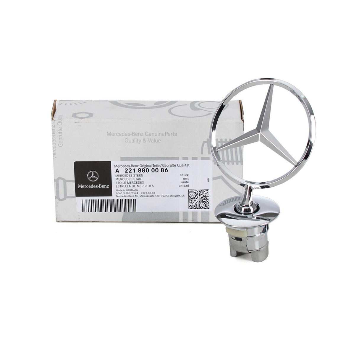 Original Mercedes-Benz Stern Motorhaube A2218800086 C-Klasse E-Klasse S-Klasse