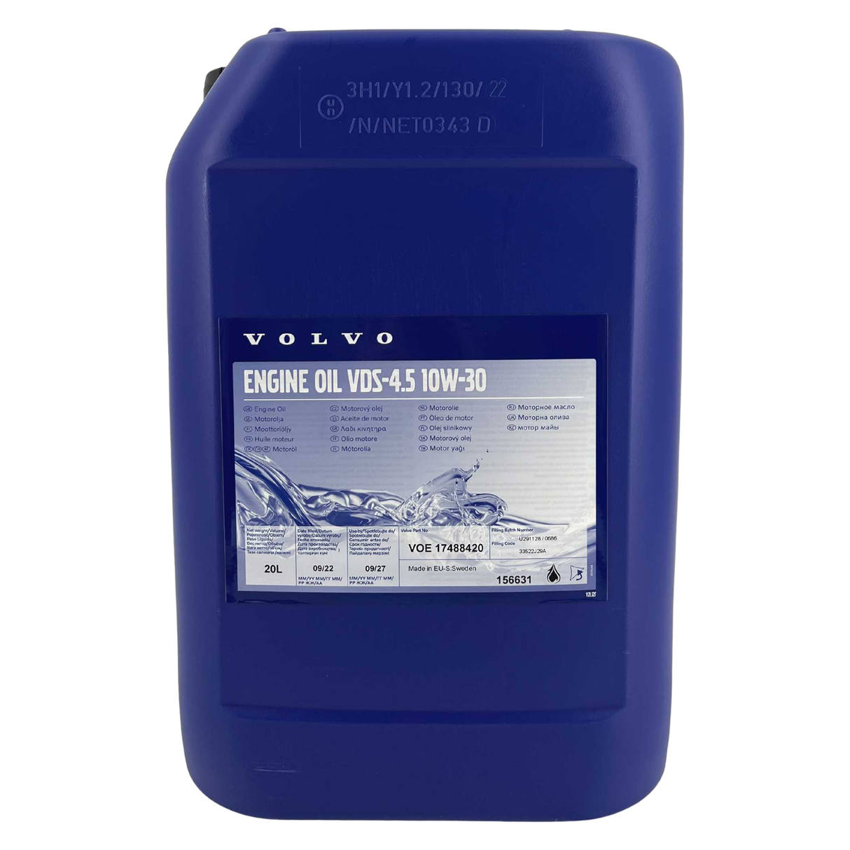 Original Volvo Engine Oil VDS-4.5 10W-30 20 Liter