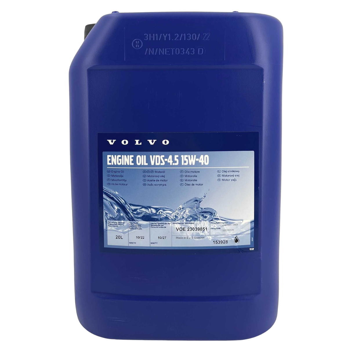 Original Volvo Engine Oil VDS-4.5 15W-40 20 Liter
