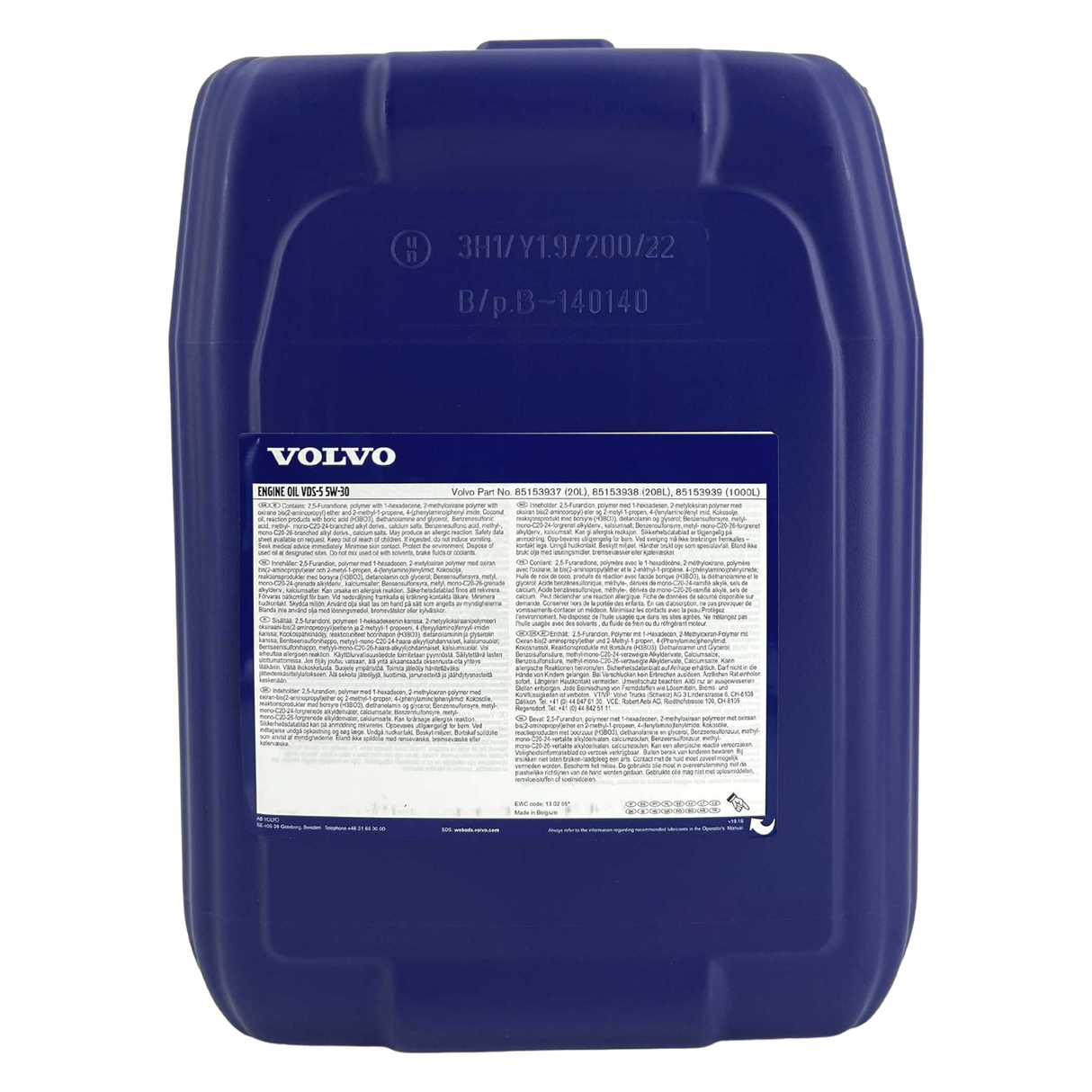 Original Volvo Engine Oil VDS-5 5W-30 20 Liter