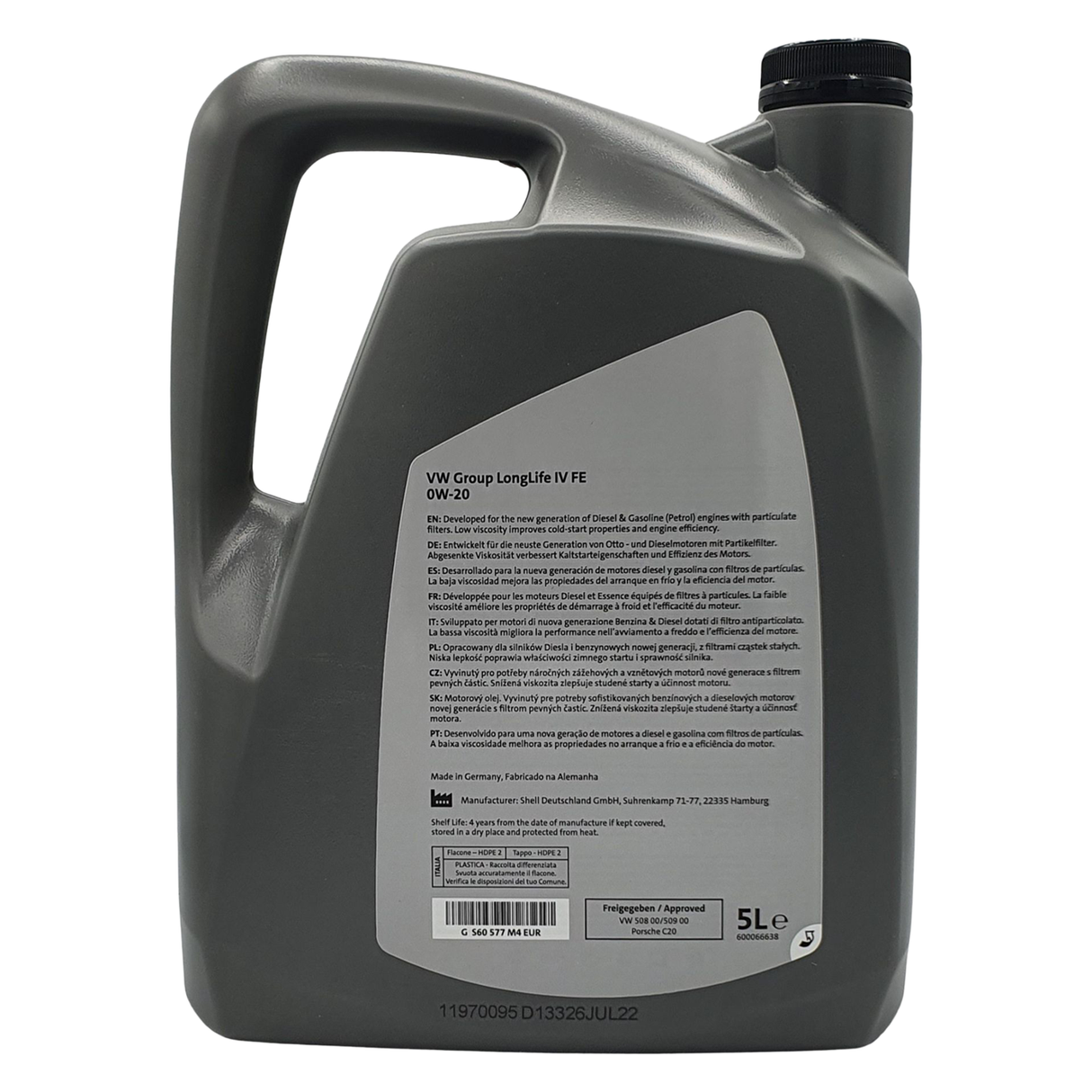 Mann Ölfilter + 5L Original 0W-20 Motoröl für VW Golf 7 8 Polo 5 6 1.0-1.5 TSI