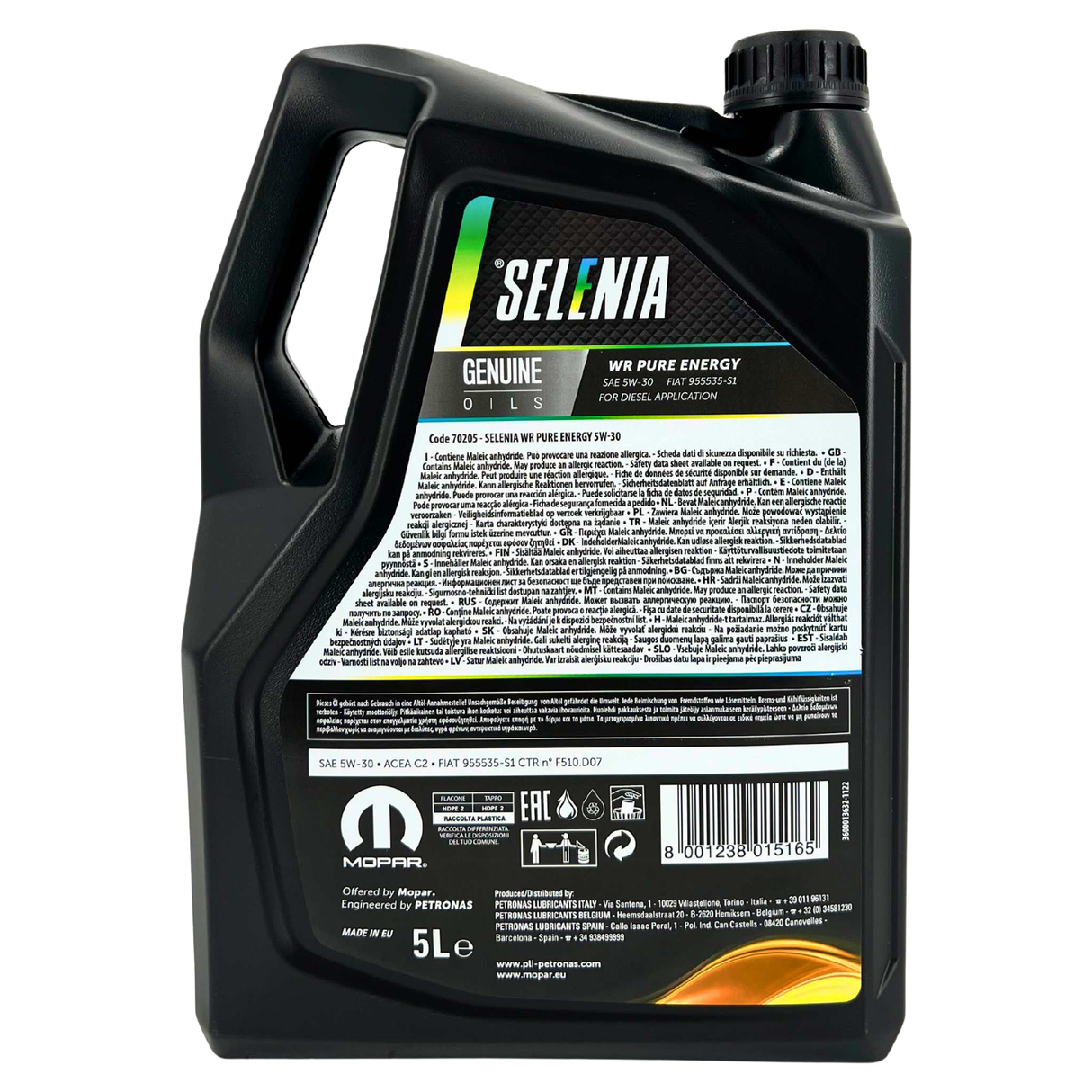 Selenia WR Pure Energy 5W-30 5 Liter + Febi Bilstein Ölfilter 26366