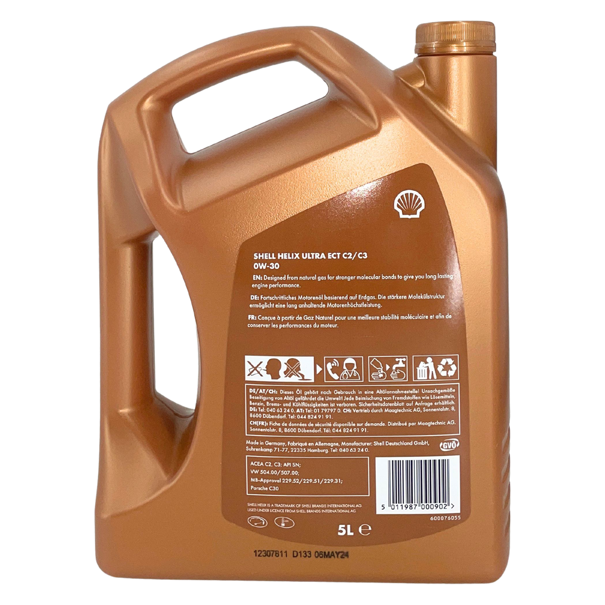 Ölwechselset MANN 7020 Z Ölfilter 5L Shell Helix Ultra ECT C2 C3 0W30 Schraube