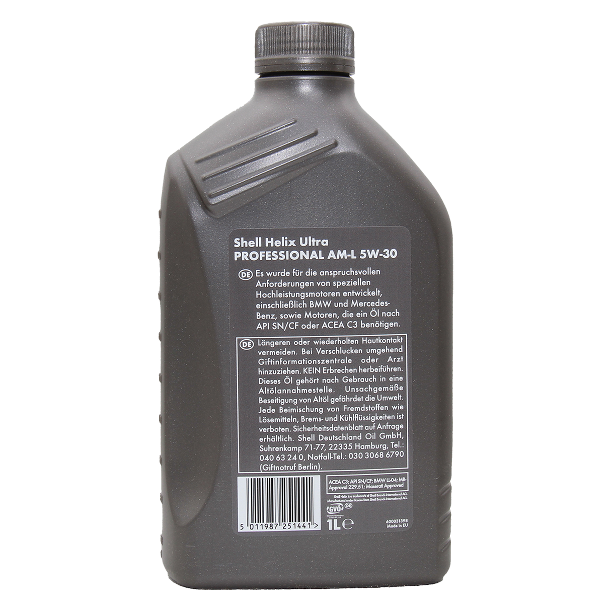 8 Liter Shell Helix Ultra Prof AM-L Motoröl 5W30 MB 229.51 + Ölfilter 6421800009