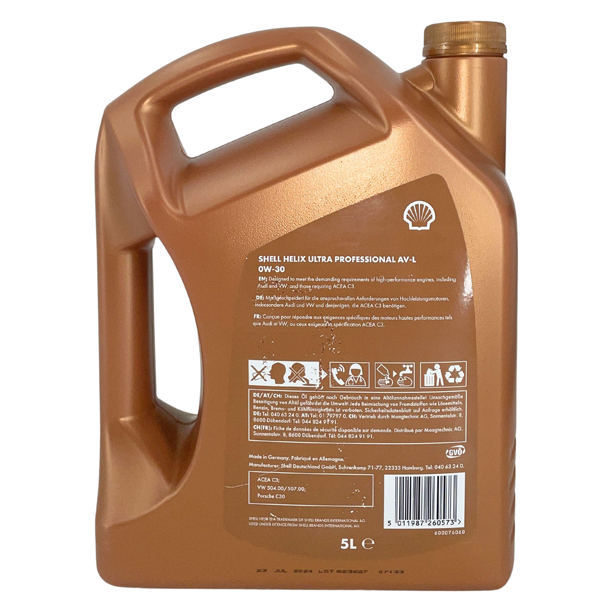 Ölwechselset 5 Liter Shell AV-L 0W30 Filter Ölablassschraube VAG 1.6 2.0 TDI