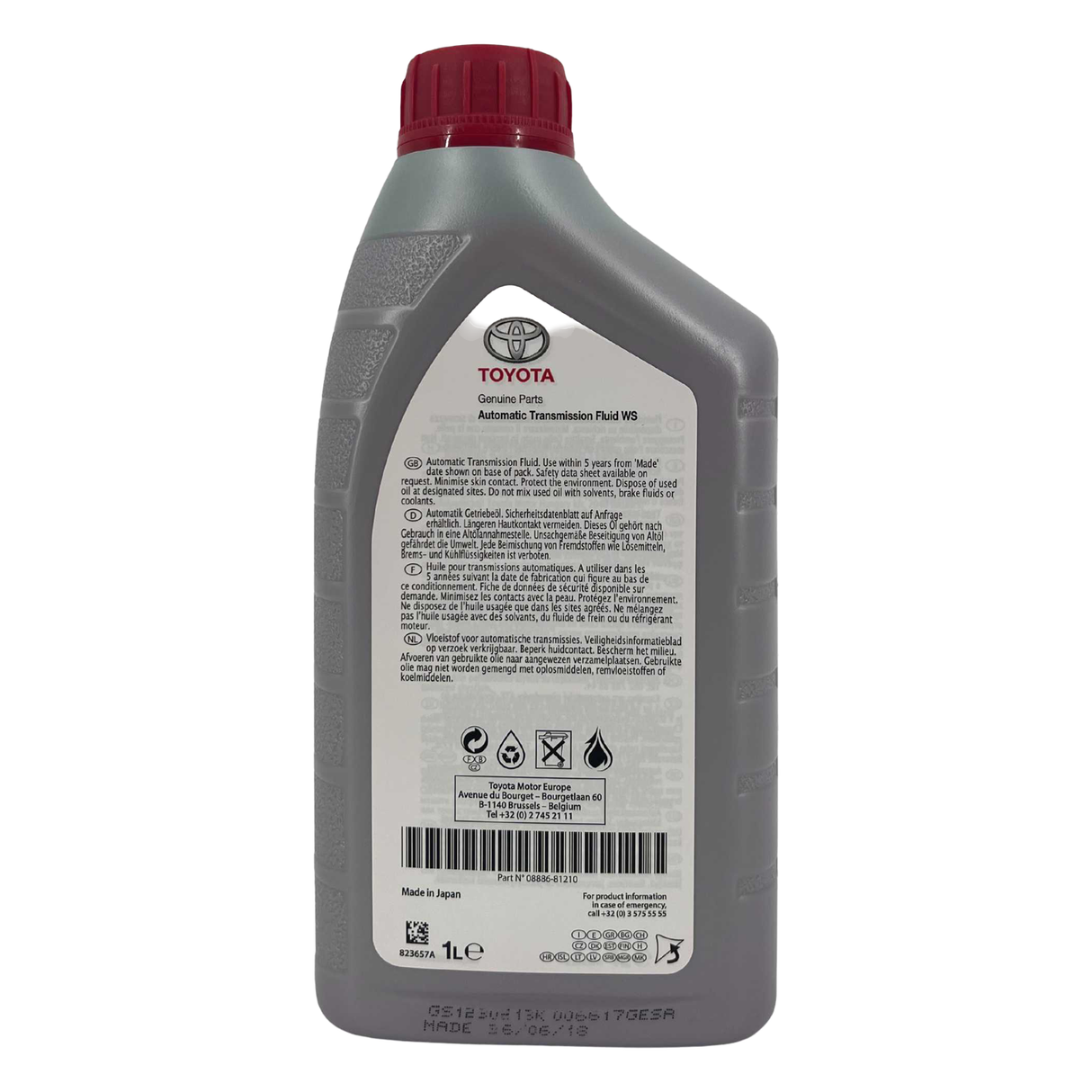 Toyota ATF Automatic Transmission Fluid WS 1 Liter