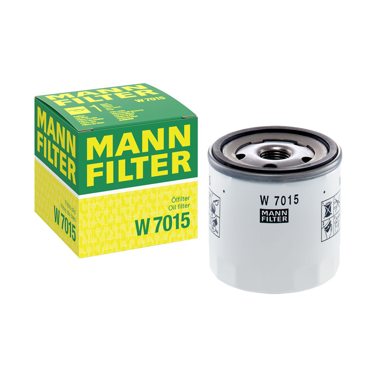 Mann Ölfilter Ford + 5L 5W-30 Castrol für Ford Kuga Mondeo S-Max + Schraube