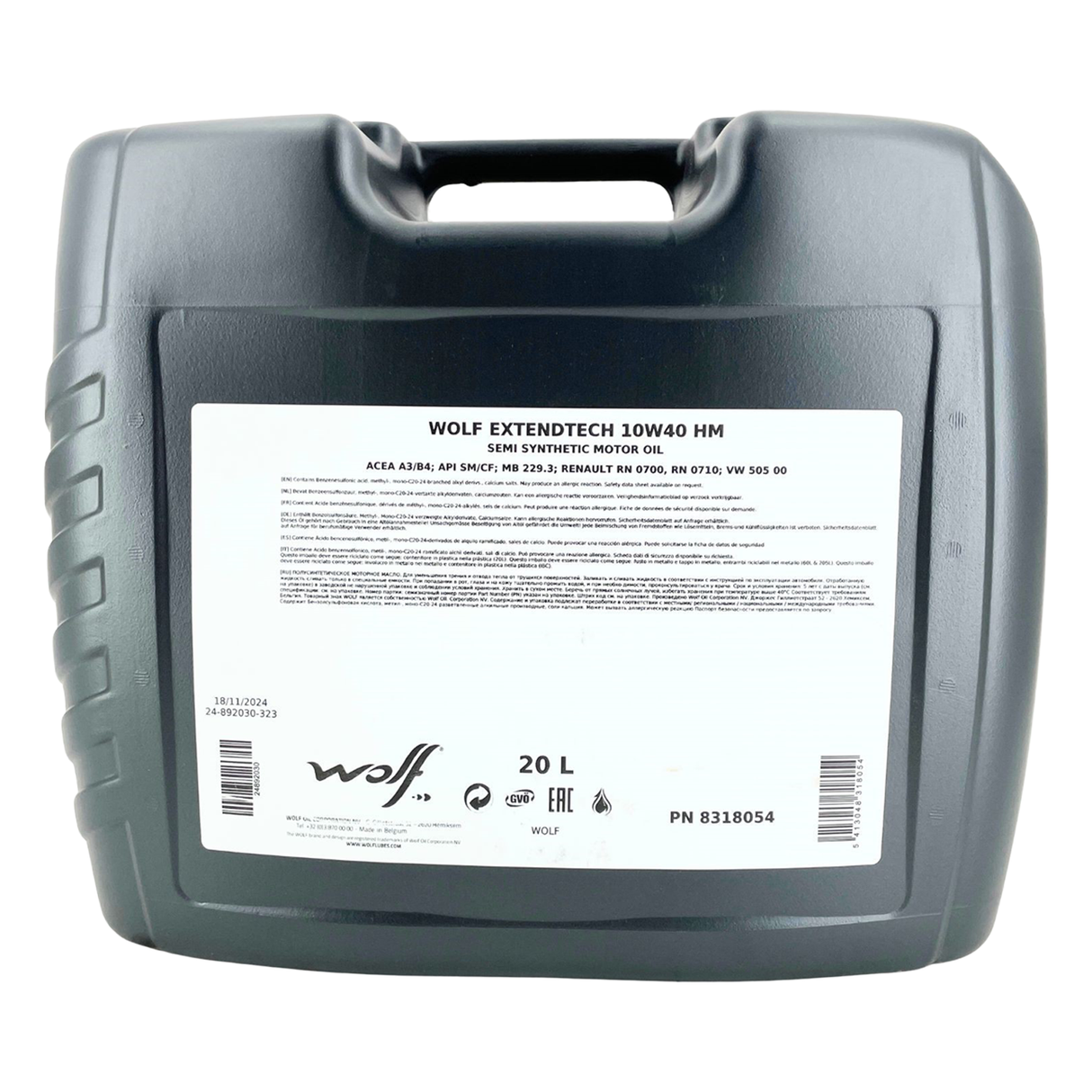 Wolf ExtendTech 10W-40 HM 20 Liter