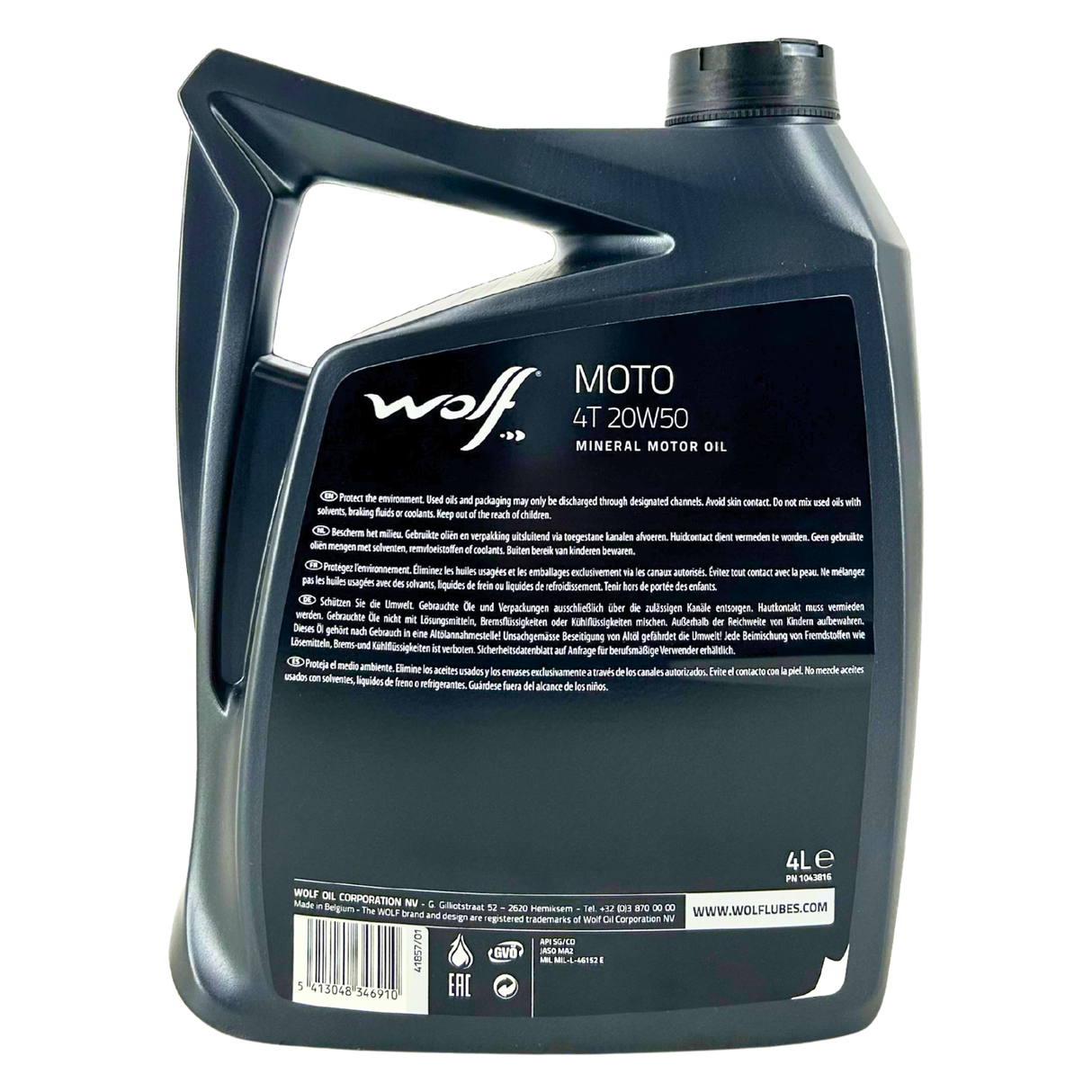 Wolf Moto 4T 20W-50 4 Liter