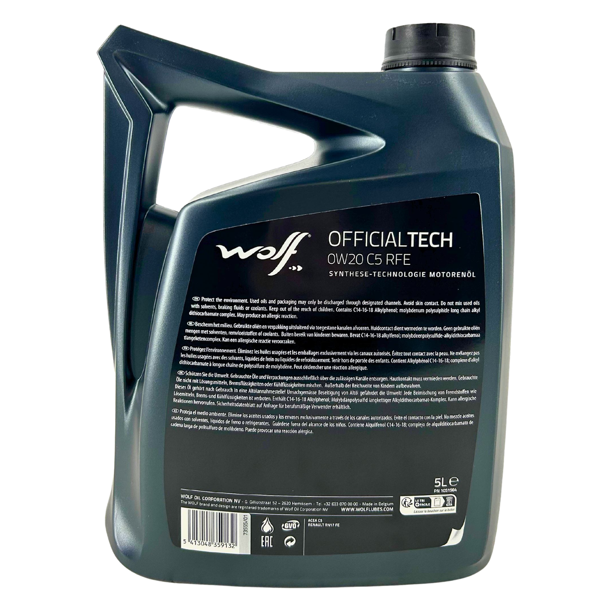 Wolf OfficialTech 0W-20 C5 RFE 5 Liter