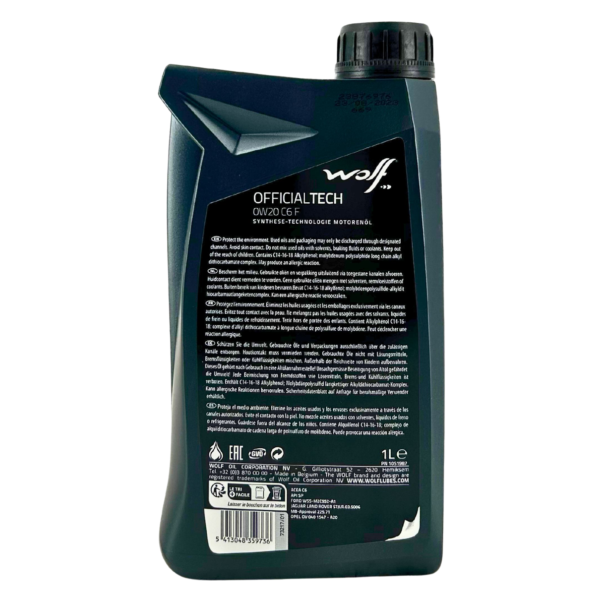 Wolf OfficialTech 0W-20 C6 F 1 Liter