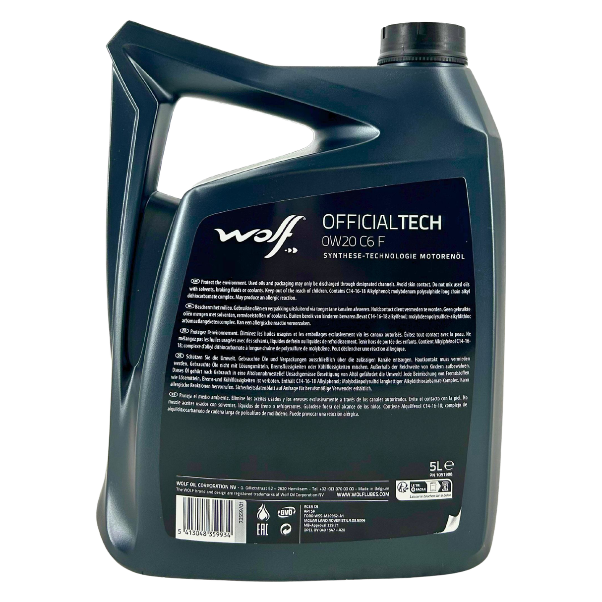 Wolf OfficialTech 0W-20 C6 F 5 Liter