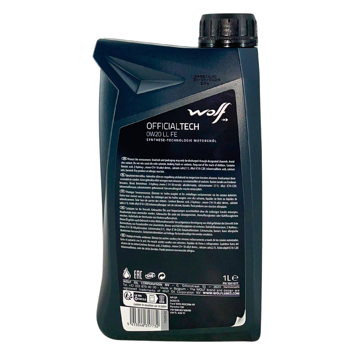 Wolf OfficialTech 0W-20 LL FE 1 Liter