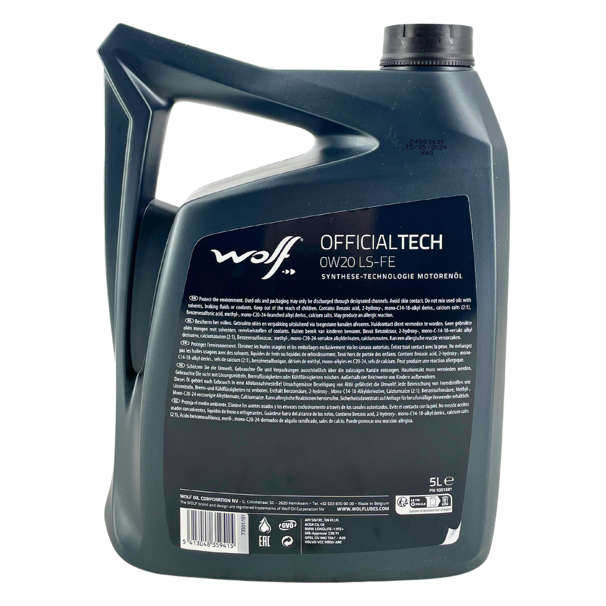 Wolf OfficialTech 0W-20 LS-FE 5 Liter