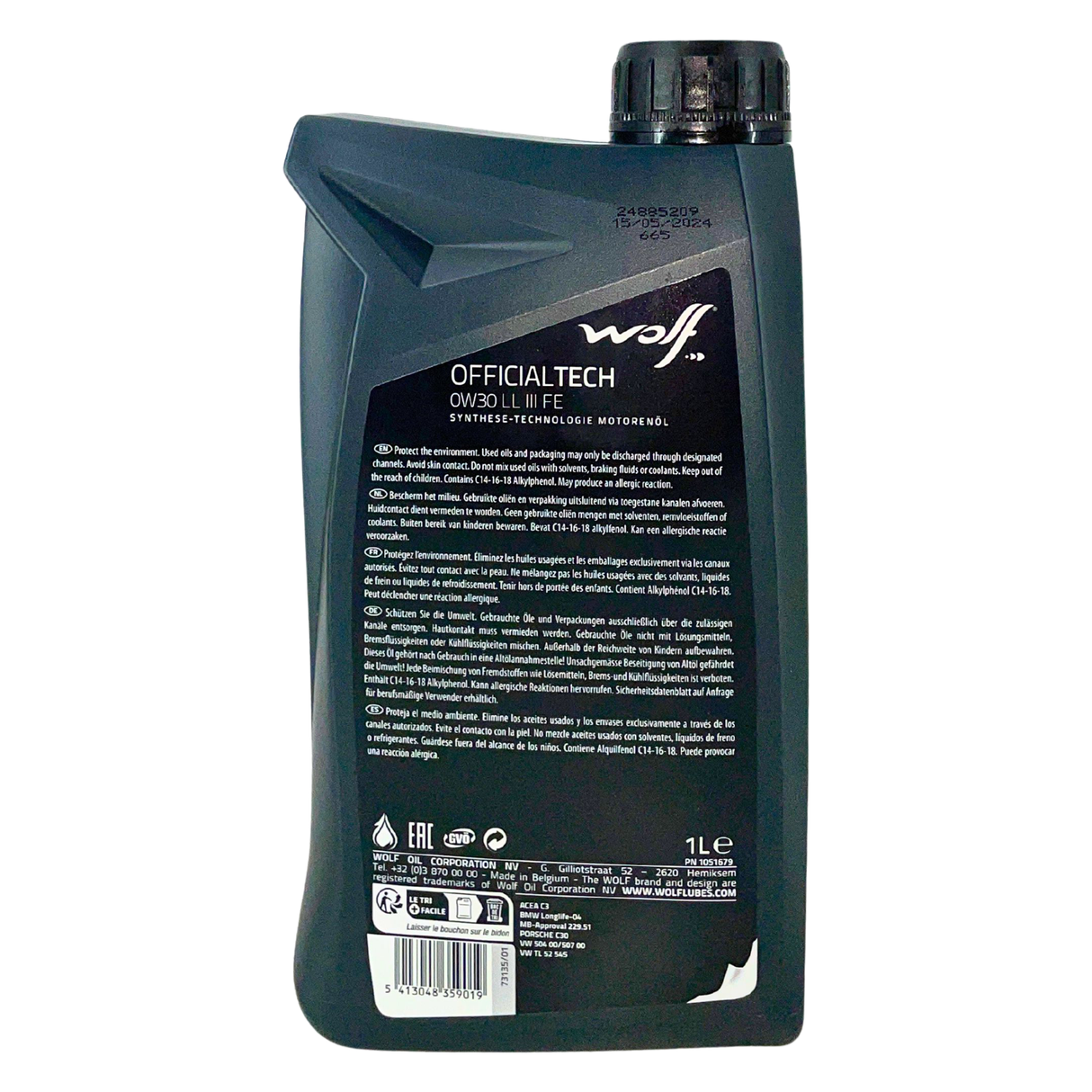 Wolf OfficialTech 0W-30 LL III FE 1 Liter