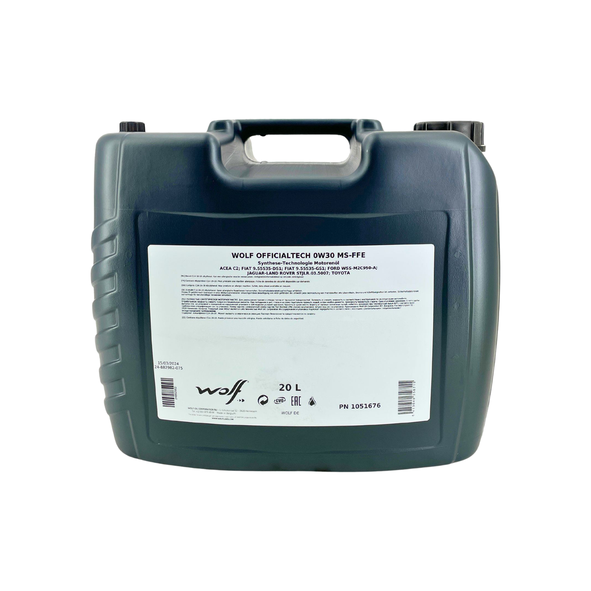 Wolf OfficialTech 0W-30 MS-FFE 20 Liter