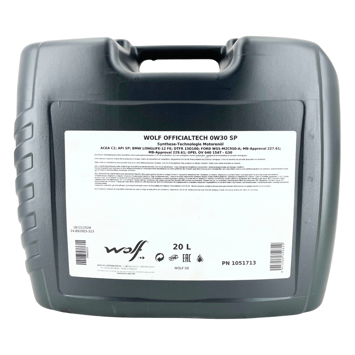 Wolf OfficialTech 0W-30 SP 20 Liter