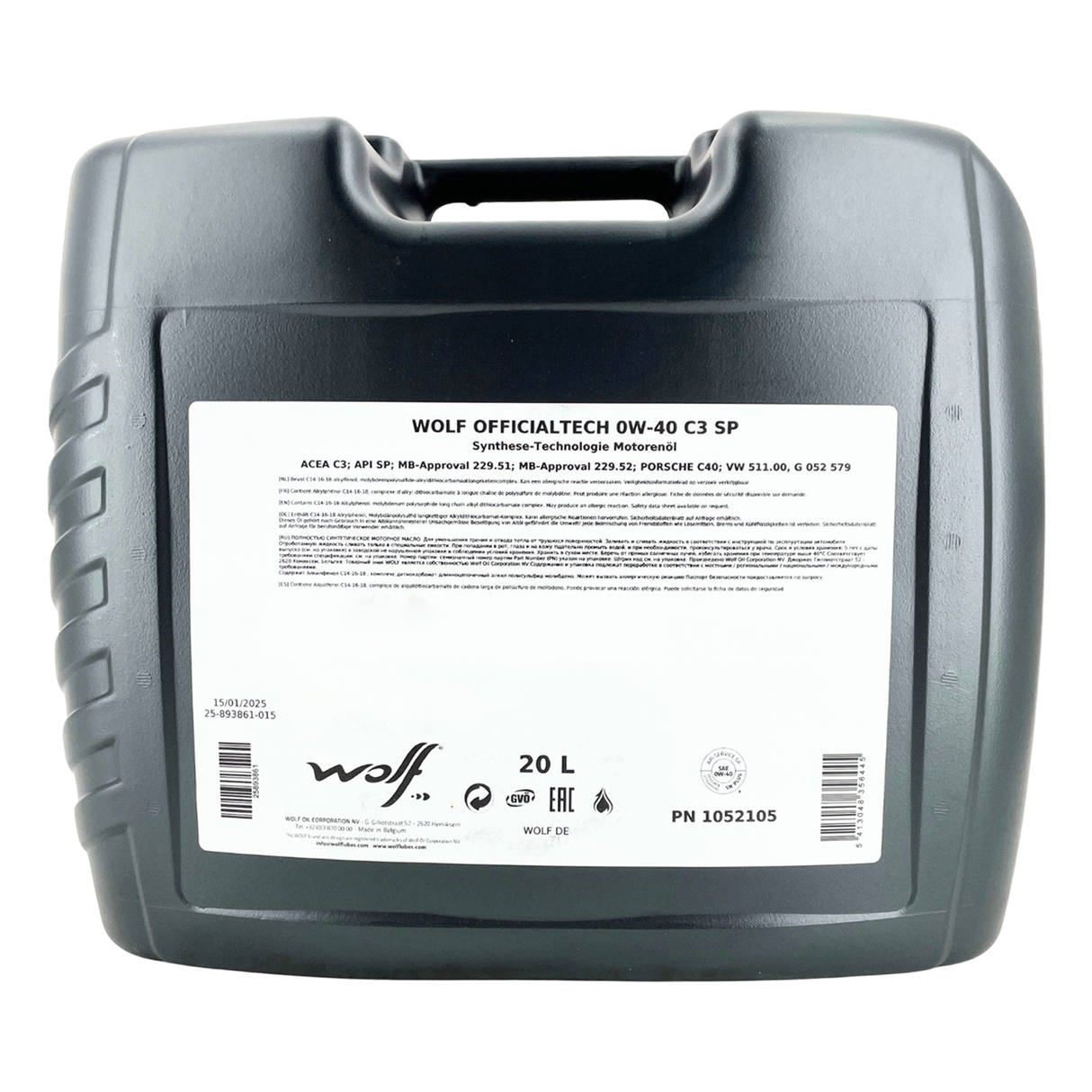 Wolf OfficialTech 0W-40 C3 SP 20 Liter