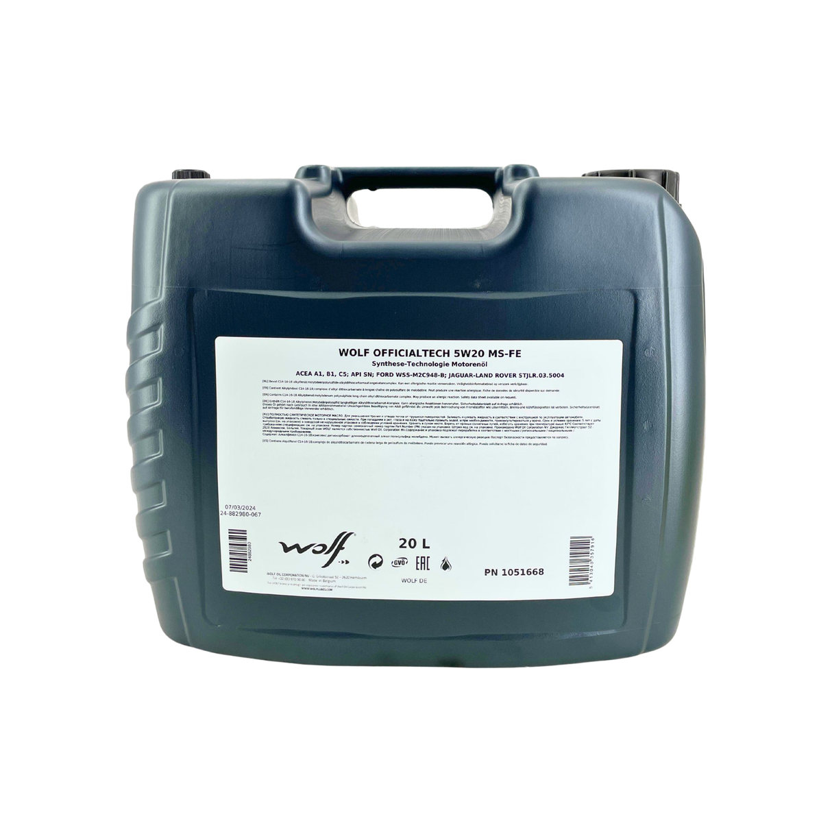 Wolf OfficialTech 5W-20 MS-FE 20 Liter