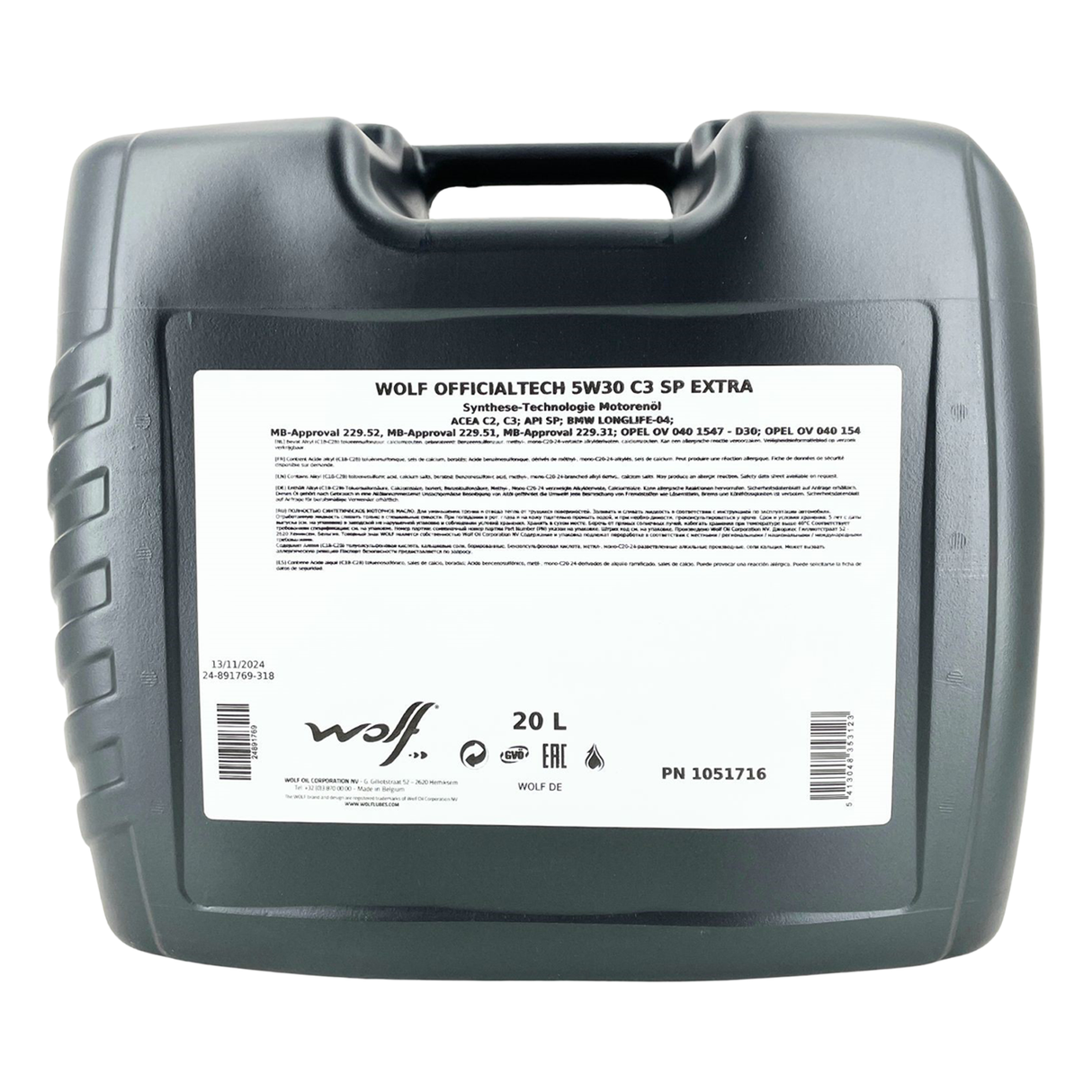 Wolf OfficialTech 5W-30 C3 SP Extra 20 Liter