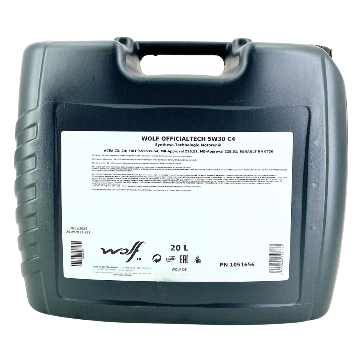 Wolf OfficialTech 5W-30 C4 20 Liter