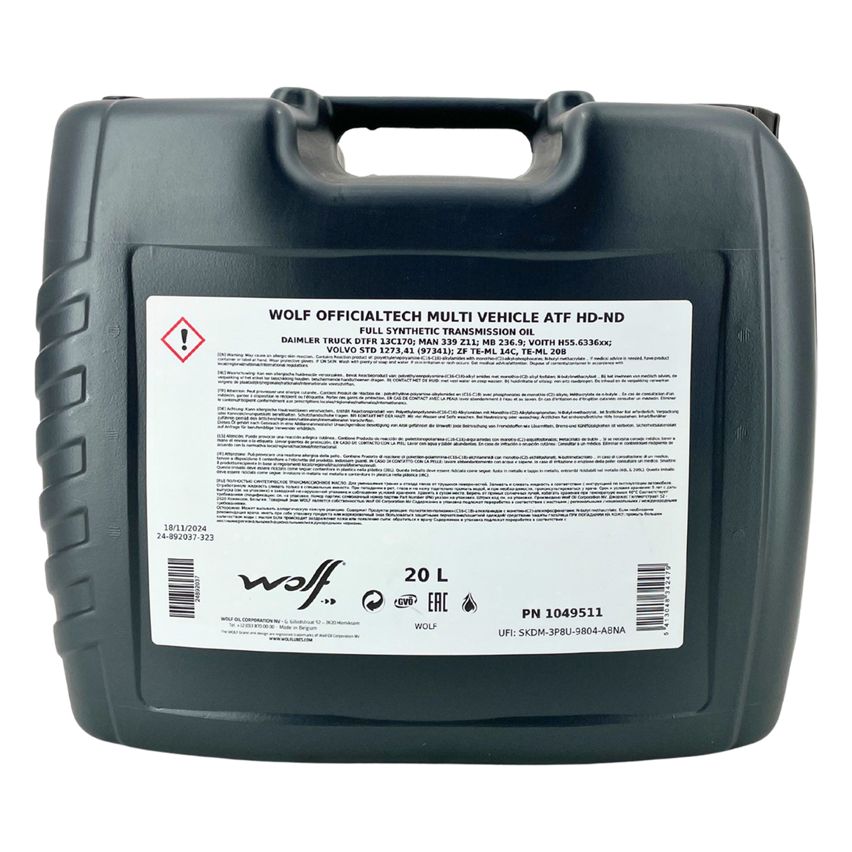 Wolf OfficialTech Multi Vehicle ATF HD-ND 20 Liter