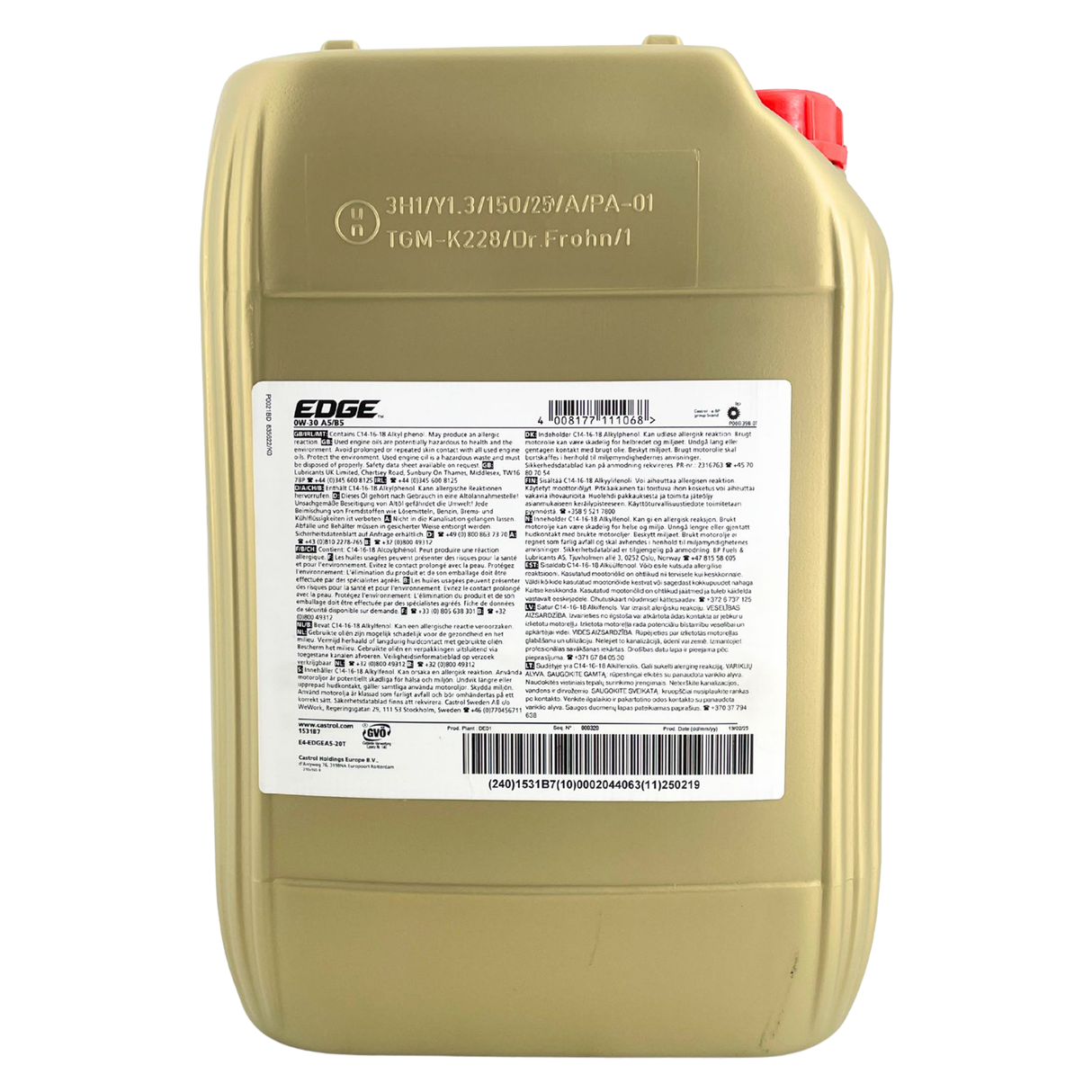 Castrol Edge 0W-30 A5/B5 20 Liter