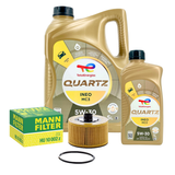 6 Liter TOTAL QUARTZ INEO MC3 5W-30 Motoröl + MANN HU10002z Ölfilter