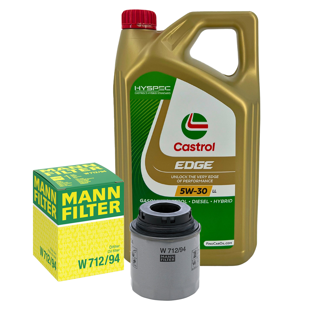 MANN-ÖLFILTER Castrol 5W-30 Longlife Öl Seat Leon Skoda Audi VW Golf 1.2 1.4TSI
