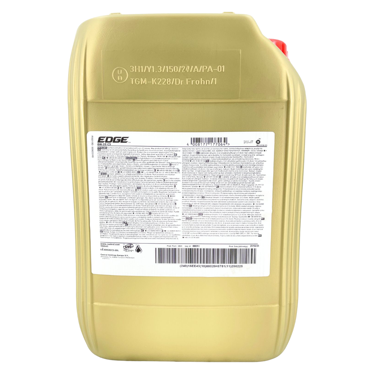 Castrol Edge 0W-20 C5 20 Liter