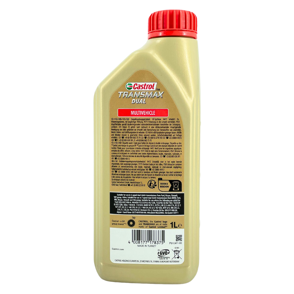 MANN GETRIEBE-ÖLFILTER + 6L Castrol Transmax Dual MV für AUDI 6-Gang DSG DQ250