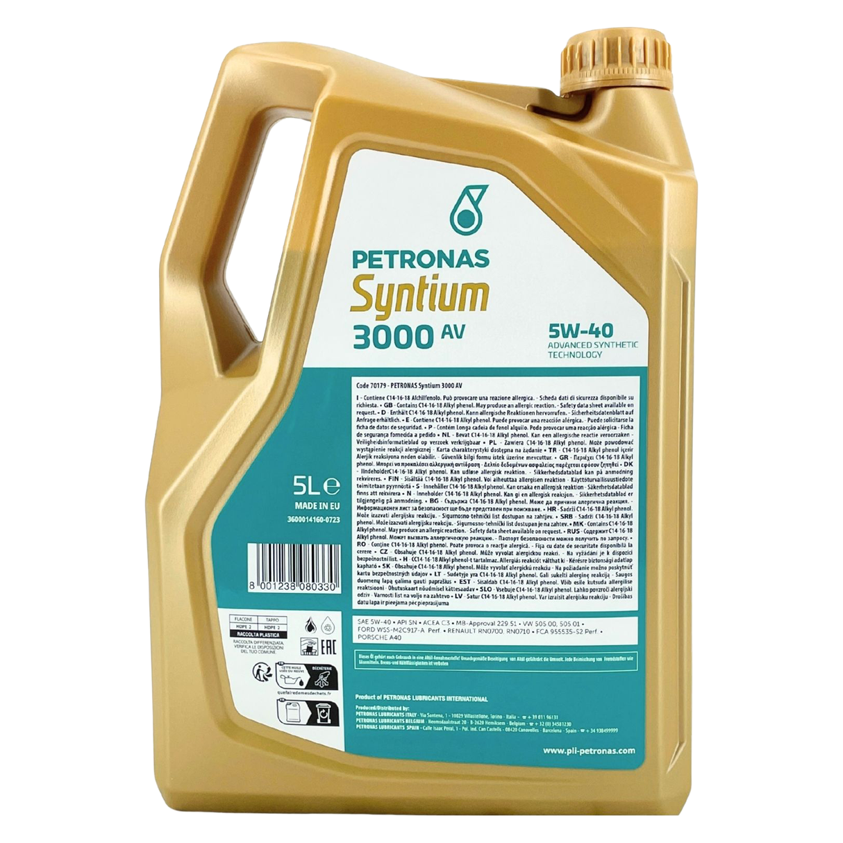 Petronas Syntium 3000 AV 5W-40 5 Liter