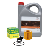 MANN Ölfilter + 5l 5W-30 FÜR TOYOTA AURIS E15 E18 AVENSIS T27 YARIS P9 P13 VERSO