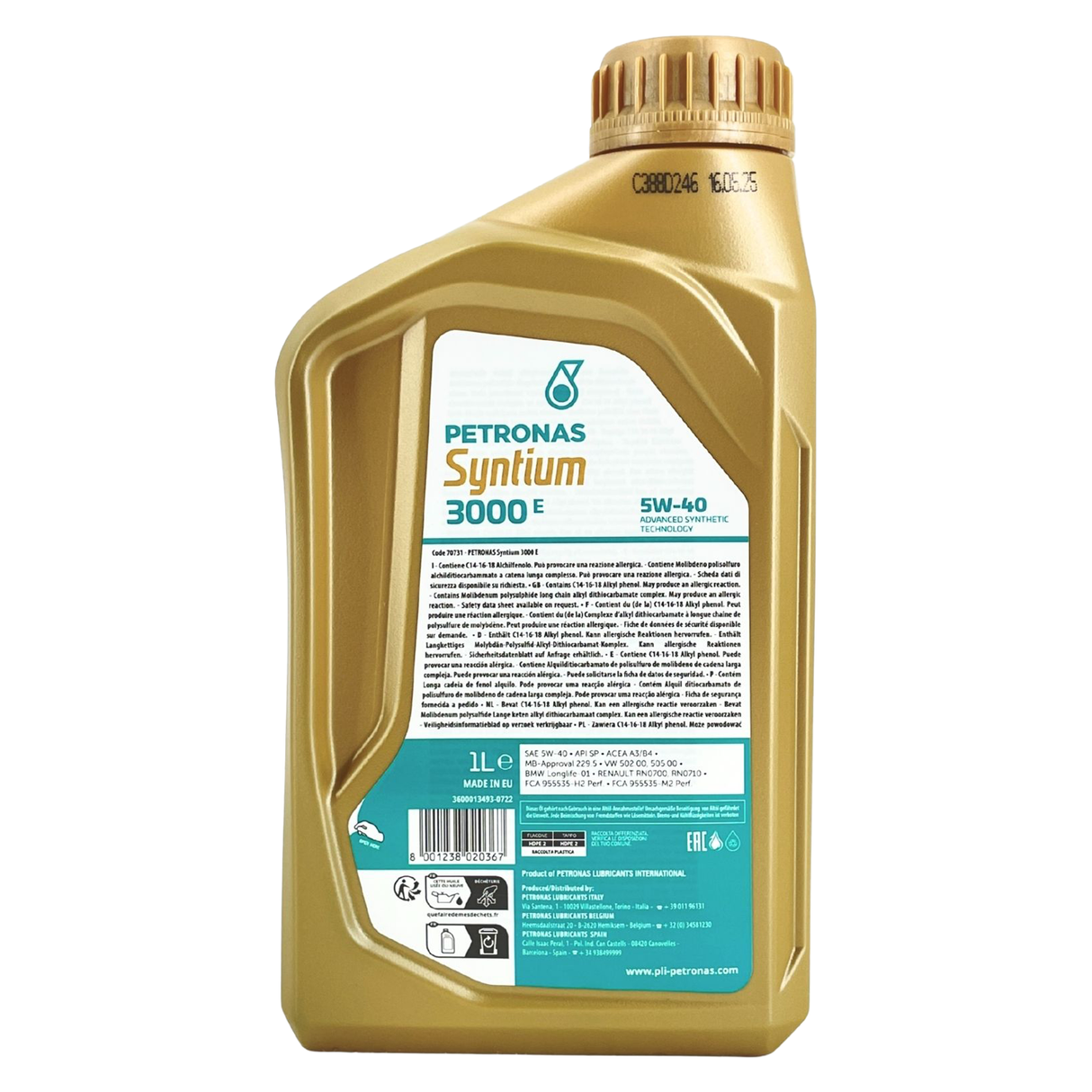 Petronas Syntium 3000 E 5W-40 SP 1 Liter