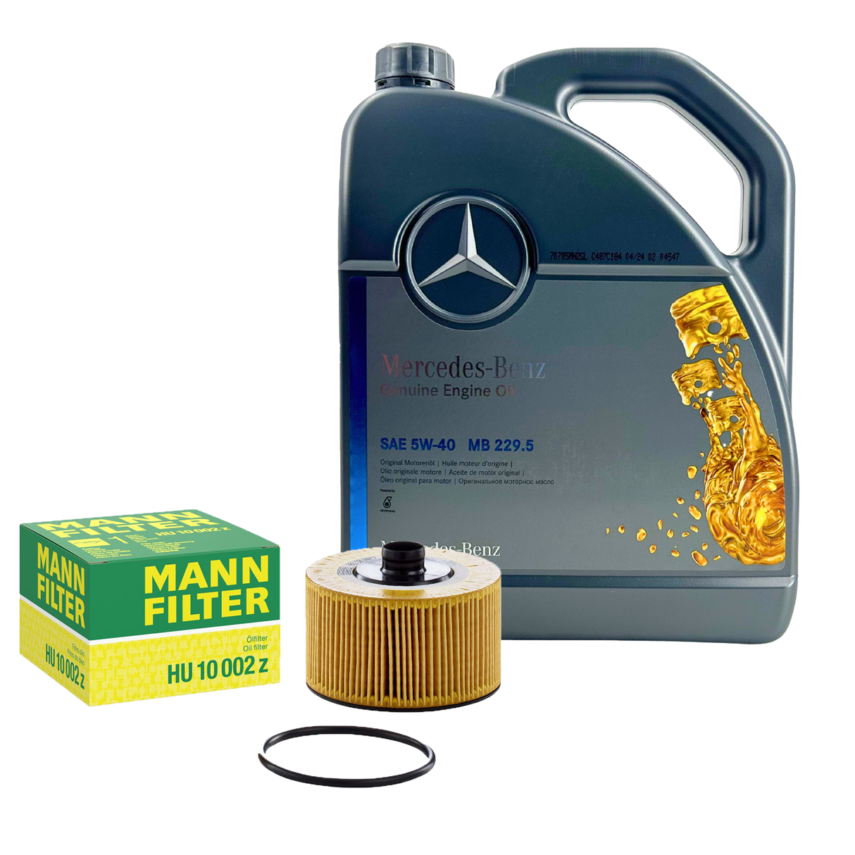 5L ORIGINAL Motoröl 5W40 + Schraube + MANN HU10002z Ölfilter für SMART 453 0.9