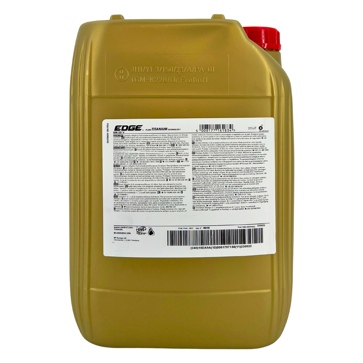 Castrol EDGE 0W-20 V 20 Liter