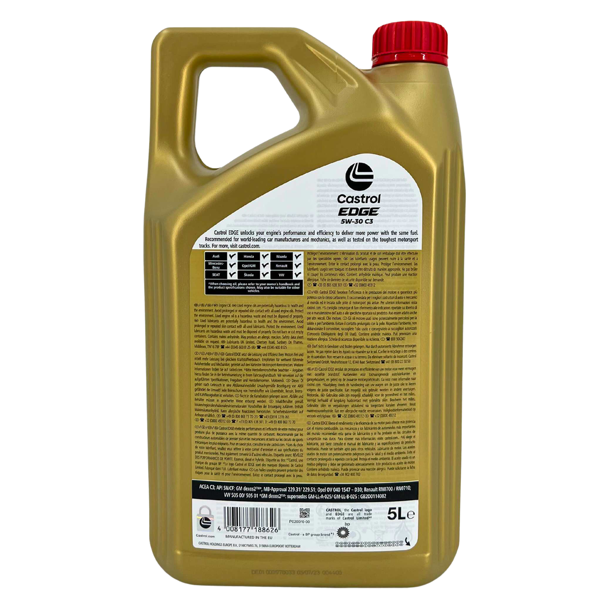 Ölwechselset OEM 95526685 Filter Castrol EDGE C3 5W30 Opel Astra Corsa Insignia