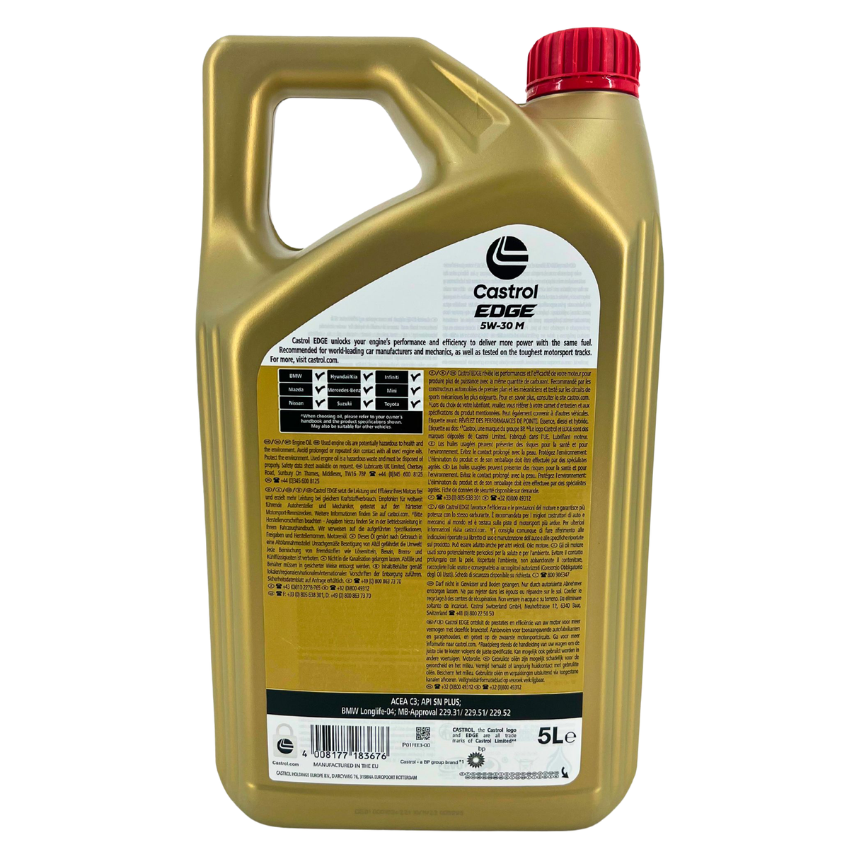 5L CASTROL EDGE 5W-30 M LL-04 + MANN Ölfilter für BMW 1er 3er 5er X1 X3 MINI N47